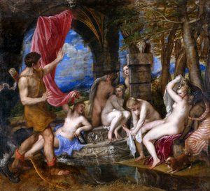 Aktaion surprend Diane au bain